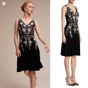 Anthropologie Aidan Mattox Daire Velvet Dress 8